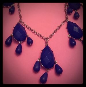 Dark blue costume necklace